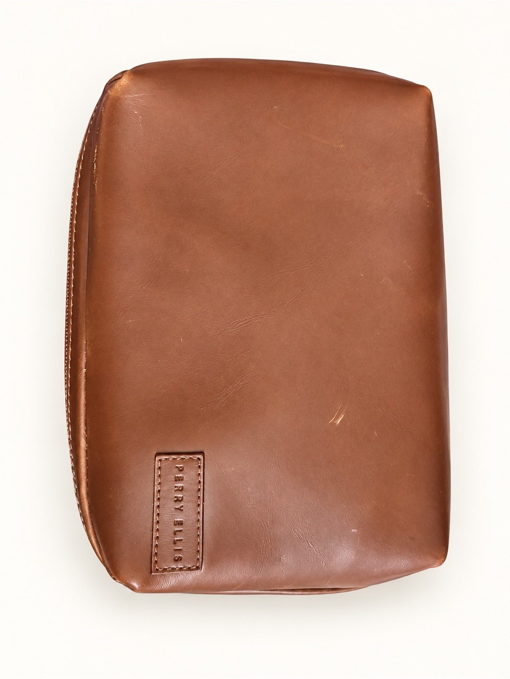 Perry Ellis Brown Zip-Around Tech Organizer Travel Cable Case